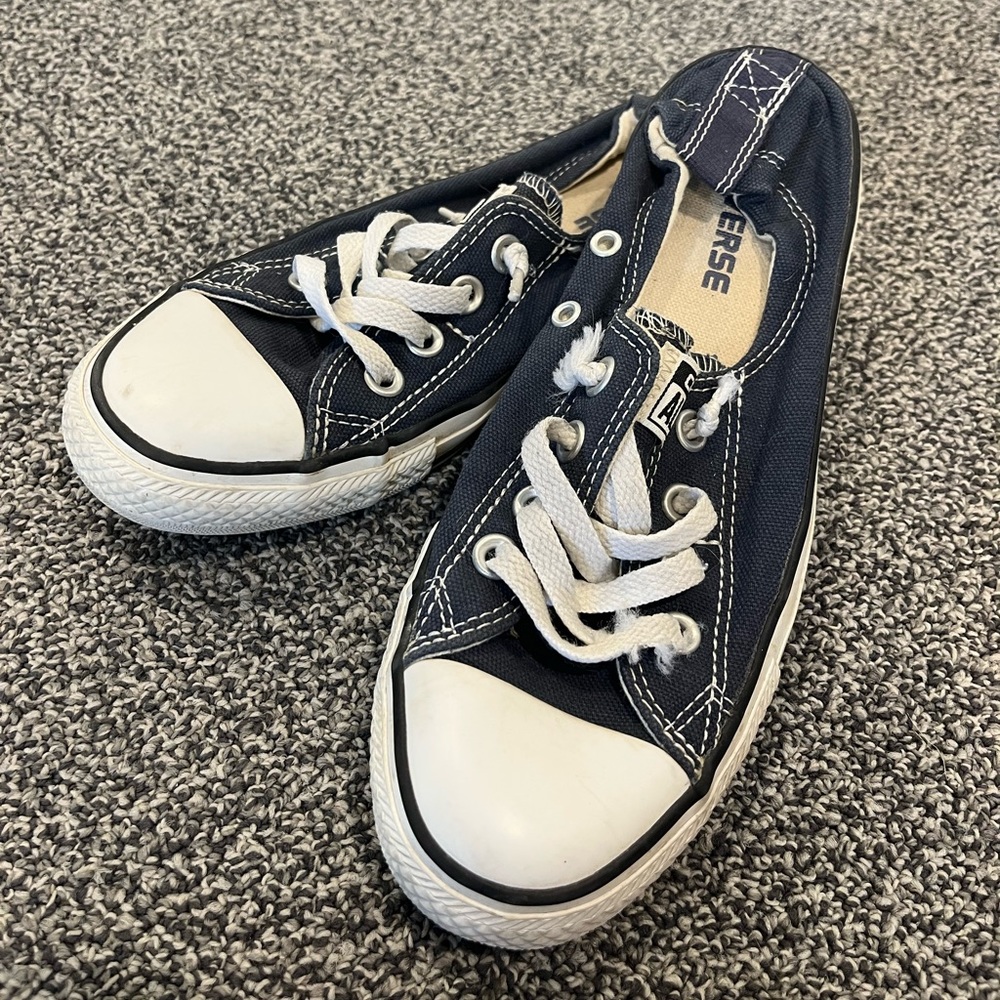 Navy Blue Converse Slip On size 7
